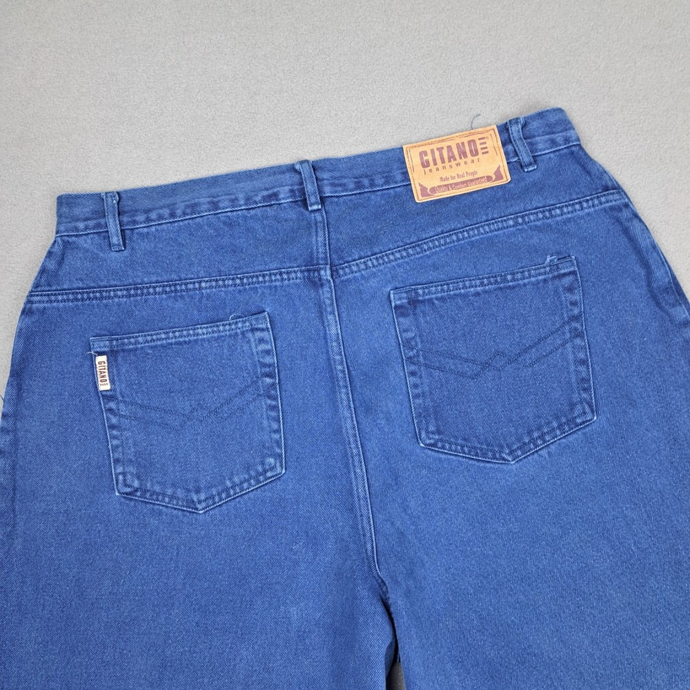 Vintage Gitano Jeans Womens 18 Cobalt‎ Blue Curvy Fit High Rise 80s Mom Denim
